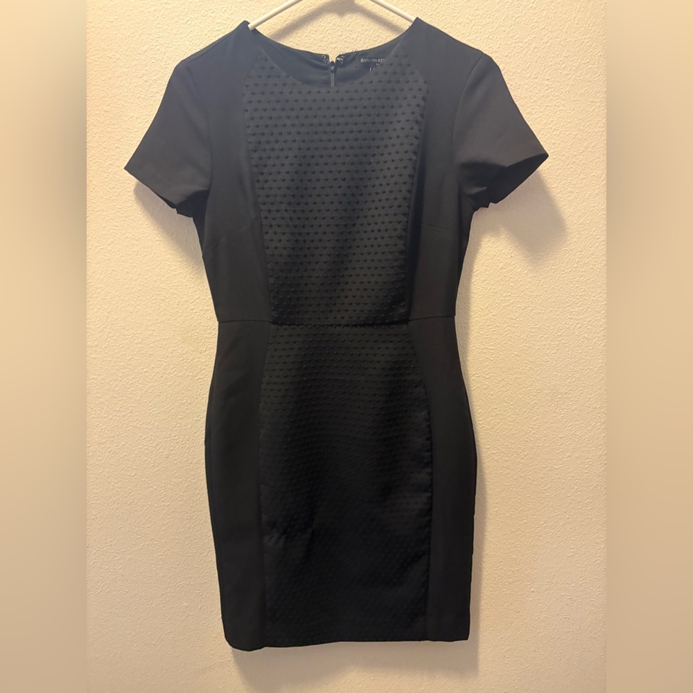 Banana Republic Little Black Textured Panel  Dress